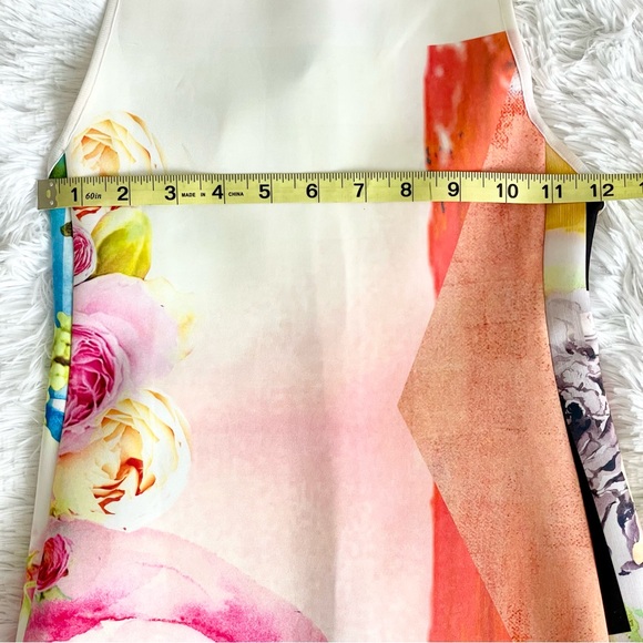 Clover Canyon Maxi Dress Florescent Rose Floral Abstract Neoprene Scuba Runway - Picture 13 of 16